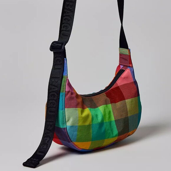 NWT Baggu Small Crescent Bag - Madras - Picture 5 of 6